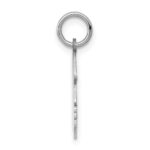 14k White Gold Plain Medium.035 Depth Facing Right Engravable Girl Charm - Image 2