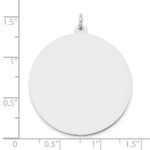 14K White Gold Plain .027 Gauge Round Engravable 32mm Disc Charm - Image 3