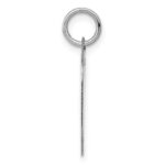 14K White Gold Plain .009 Gauge Engravable Heart 20x18mm Disc Charm - Image 2