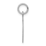 14k White Gold Plain .011 Gauge Round Engravable 15mm Disc Charm - Image 2