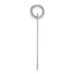 14k White Gold Plain .013 Gauge Engraveable 23x14mm Dog Tag Disc Charm - Image 2