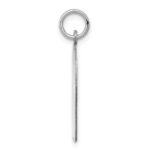 14k White Gold Plain Medium.027 Depth Facing Left Engravable Girl Charm - Image 2