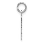 14k White Gold Plain .009 Gauge Rectangular Engravable 17x8mm Disc Charm - Image 2