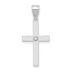 14k White Gold .01 carat Diamond Cross Pendant