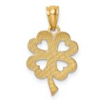 14k Four Leaf Clover Pendant - Image 4