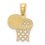 14K Basketball and Hoop Pendant - Image 4