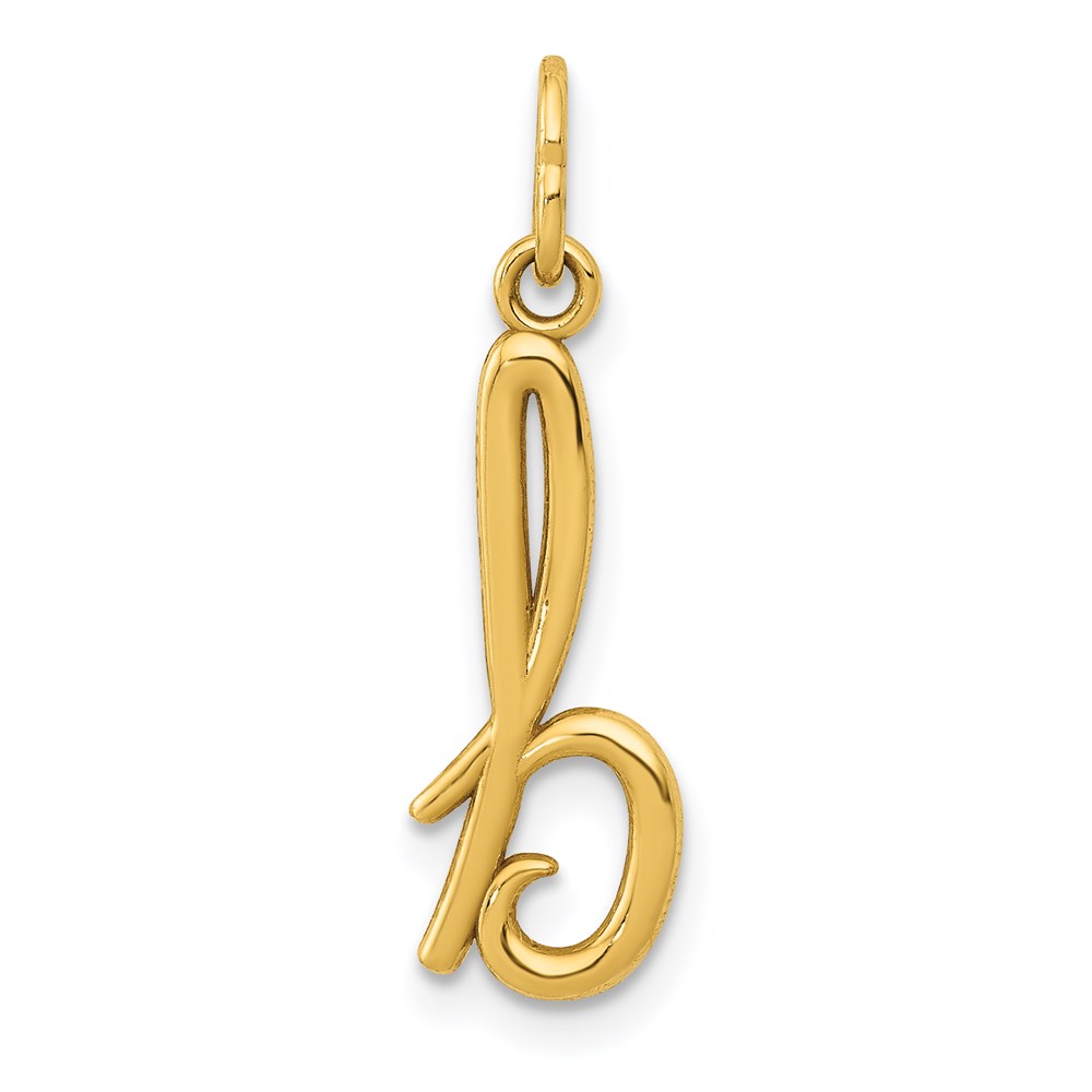 YC1060B.jpg 14k Yellow Gold Letter B Initial Charm - Image 1