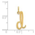 14k Yellow Gold Letter D Initial Charm - Image 4