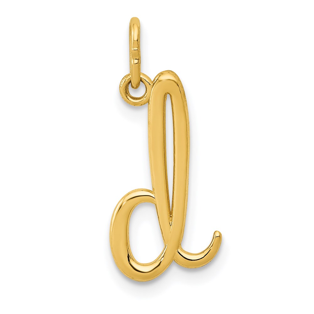 YC1060D.jpg 14k Yellow Gold Letter D Initial Charm - Image 1