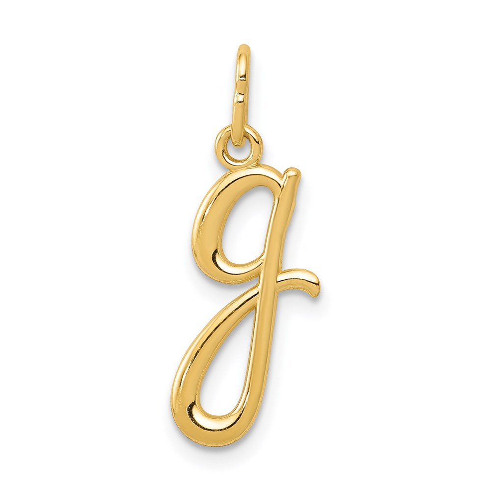 YC1060G.jpg 14k Yellow Gold Letter G Initial Charm - Image 1