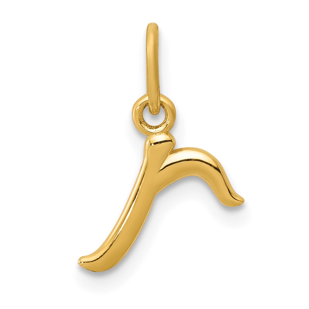 YC1060R.jpg 14k Yellow Gold Letter R Initial Charm - Image 1
