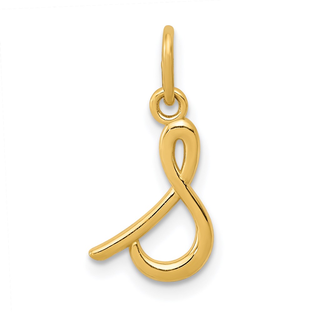 YC1060S.jpg 14k Yellow Gold Letter S Initial Charm - Image 1