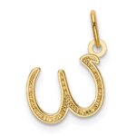 14k Yellow Gold Letter W Initial Charm - Image 3