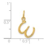14k Yellow Gold Letter W Initial Charm - Image 4