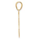 14k Heart with Cut-Out Awareness Ribbon Charm - Image 2