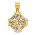 14k Laser-Cut Celtic Cross Charm