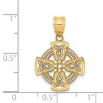 14k Laser-Cut Celtic Cross Charm - Image 3