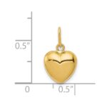 14K Polished 3-D Puffed Heart Charm - Image 3