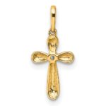 14k Childrens CZ Cross Pendant - Image 4