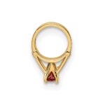 14K 3-D January Ring with Red CZ Charm - Image 2