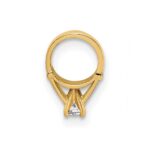 14K 3-D April Ring with White CZ Charm - Image 2