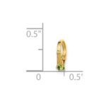 14K 3-D August Ring with Light Green Glass Stone Charm - Image 3