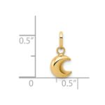 14k Polished Puffed Moon Charm - Image 2