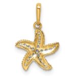 14K CZ Starfish Pendant - Image 4