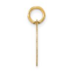 14k Polished Black Enamel Letter D Initial Disk Charm - Image 2