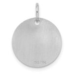 14kw Polished Black Enamel Letter O Initial Disk Charm - Image 4