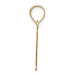 14k Polished Etched Letter L Initial Pendant - Image 2