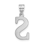 14kw Polished Etched Letter S Initial Pendant - Image 3