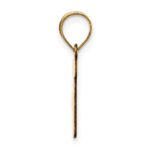 14k Polished Script Letter F Initial Pendant - Image 2