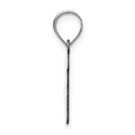 14kw Polished Script Letter F Initial Pendant - Image 2