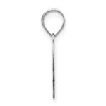 14kw Polished Script Letter H Initial Pendant - Image 2