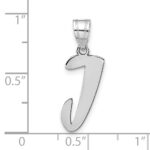 14kw Polished Script Letter J Initial Pendant - Image 4