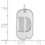 14kw Polished Letter D Initial Dog Tag Pendant - Image 2