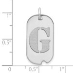 14kw Polished Letter G Initial Dog Tag Pendant - Image 2