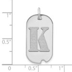 14kw Polished Letter K Initial Dog Tag Pendant - Image 2