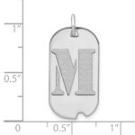 14kw Polished Letter M Initial Dog Tag Pendant - Image 2