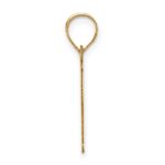 14k Polished Letter E Initial Pendant - Image 2