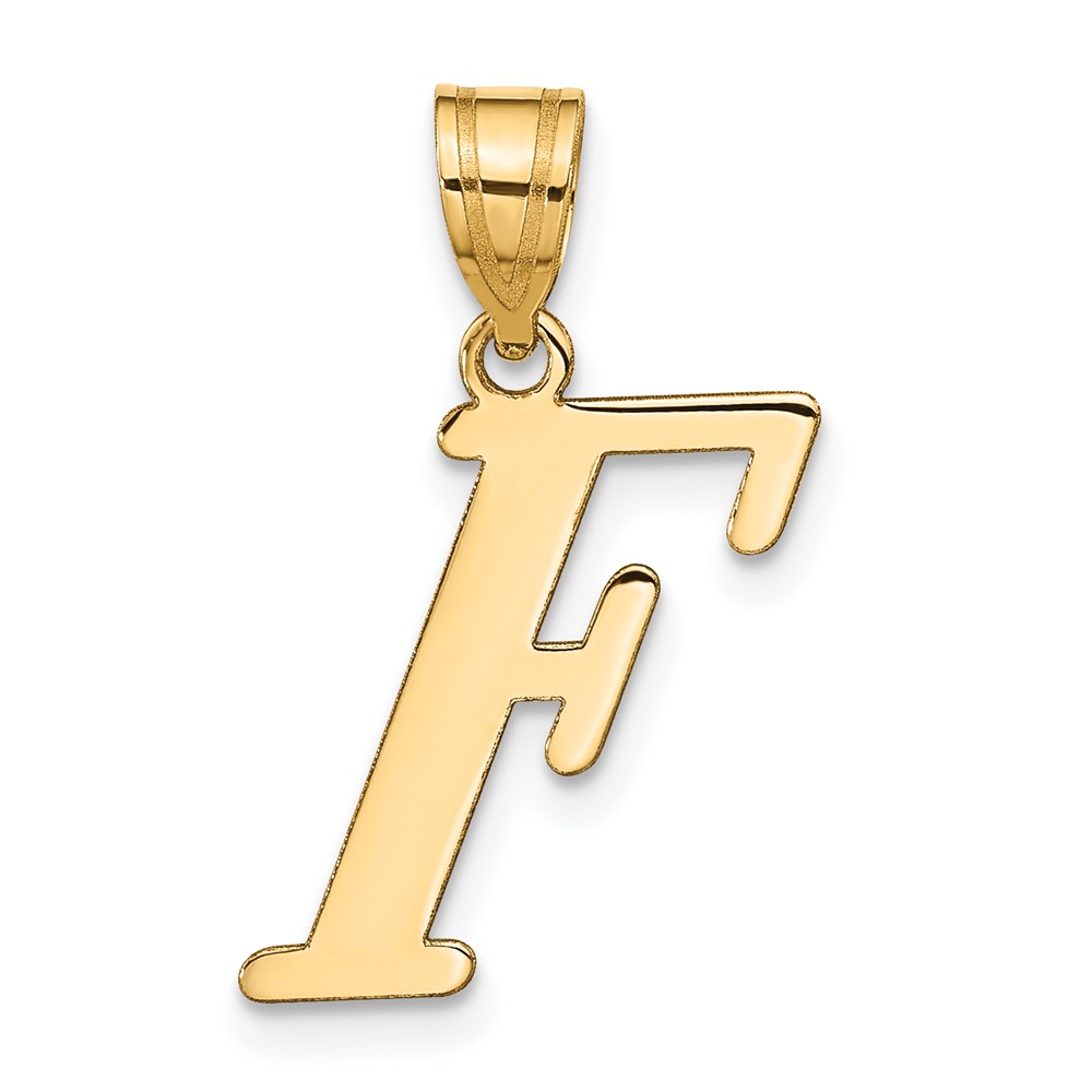 YC1440F.jpg 14k Polished Letter F Initial Pendant - Image 1