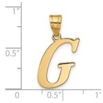 14k Polished Letter G Initial Pendant - Image 4