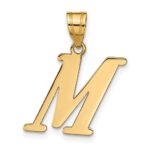 14k Polished Letter M Initial Pendant