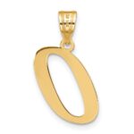 14k Polished Letter O Initial Pendant - Image 3
