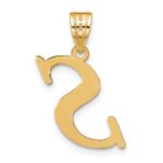 14k Polished Letter S Initial Pendant - Image 3