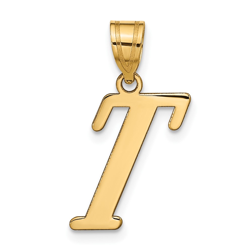 YC1440T.jpg 14k Polished Letter T Initial Pendant - Image 1