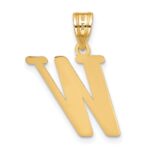 14k Polished Letter W Initial Pendant - Image 3