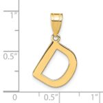 14k Polished Bubble Letter D Initial Pendant - Image 3