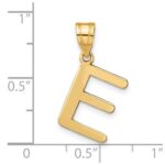 14k Polished Bubble Letter E Initial Pendant - Image 4